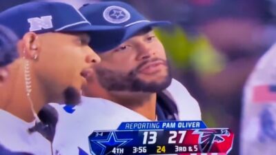 Dak Prescott on sidelines