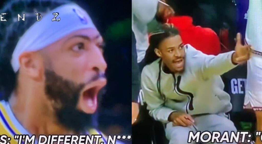 Anthony Davis and Ja Morant's trash talking during Lakers win over Memphis