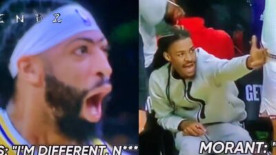 Anthony Davis and Ja Morant's trash talking during Lakers win over Memphis