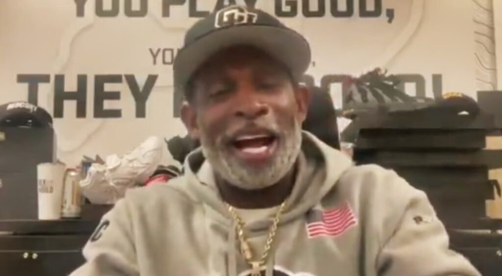 Deion Sanders during interview