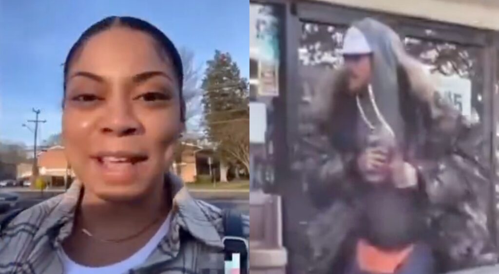 Female recording Delonte West dancing outside a 7-Eleven