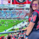 Georgia Bulldogs fan in spandex pants