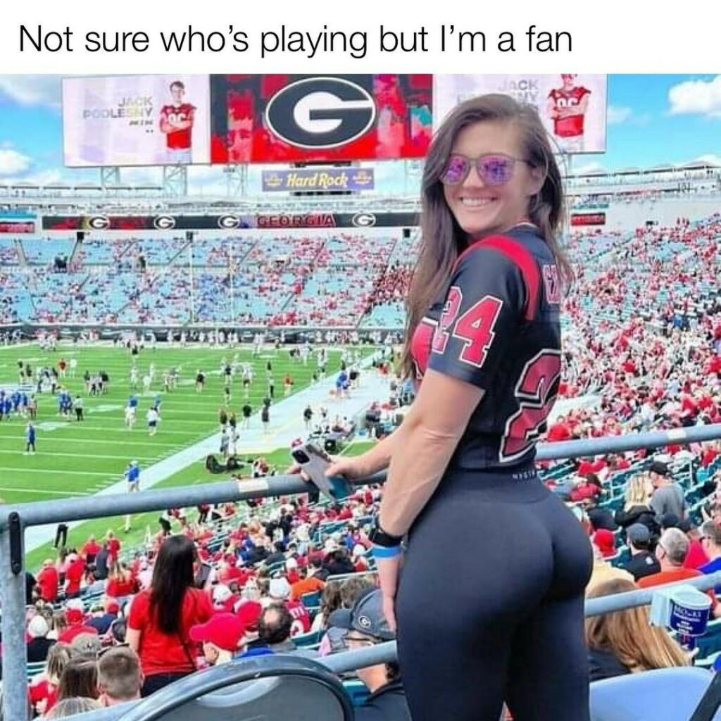 Georgia Bulldogs fan smiling