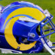 Photo of Rams helmet for article on Demarcus Robinson