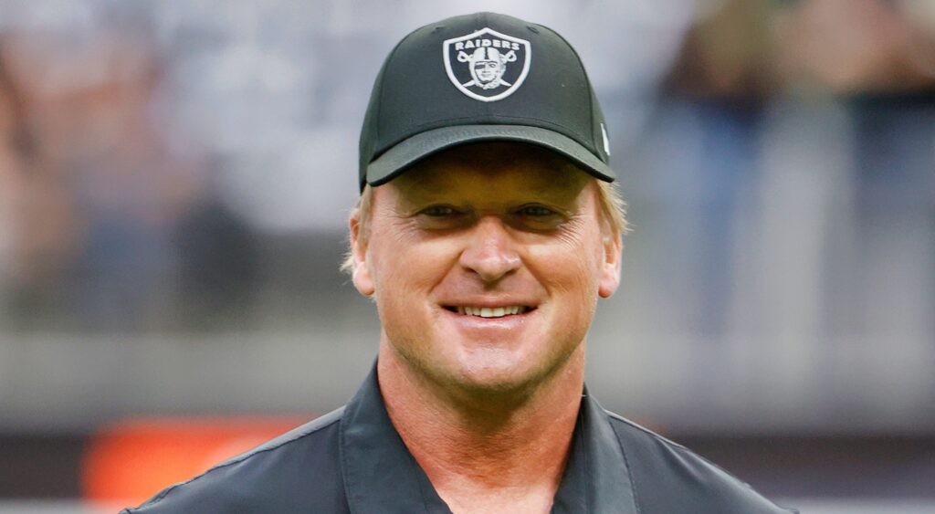 Jon Gruden in Raiders gear