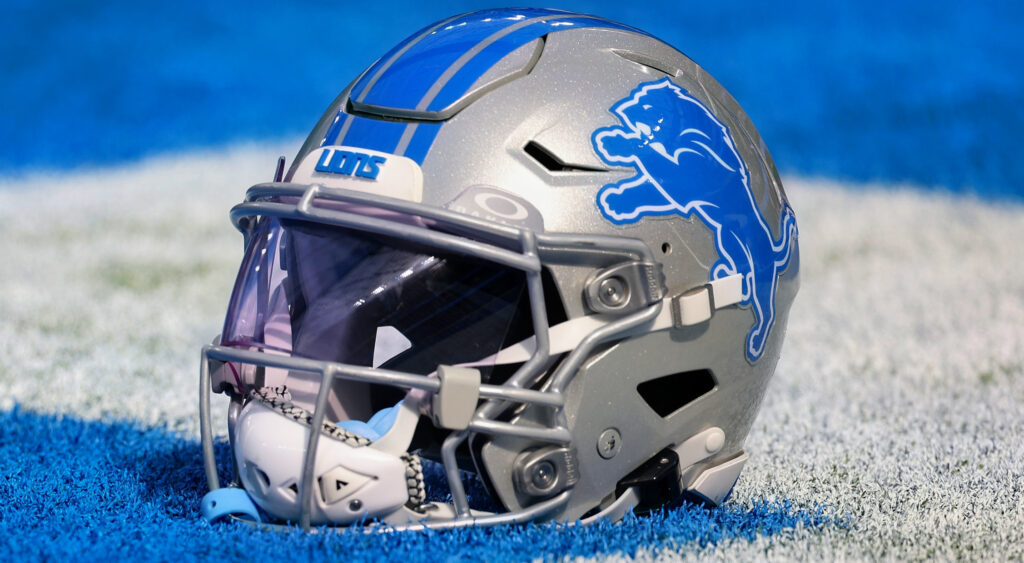 Photo of Lions helmet for article on James Houston