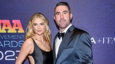 Justin Verlander and Kate Upton posing