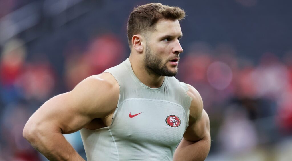 Nick Bosa in 49ers shirt