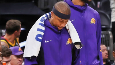 Isaiah Thomas staring down