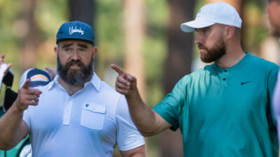 Jason Kelce with brother Travis Kelce