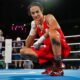 Algeria's Imane Khelif in boxing ring