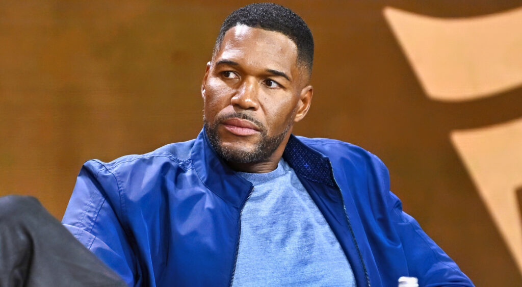 Michael Strahan staring