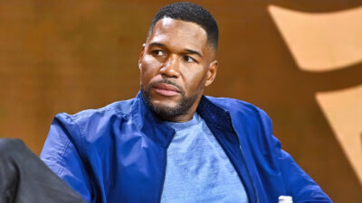 Michael Strahan staring