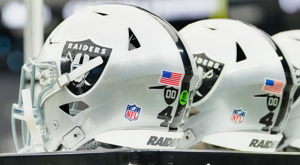 Photo of Raiders helmets for article on Luke Getsy