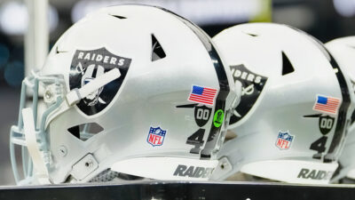 Photo of Raiders helmets for article on Luke Getsy