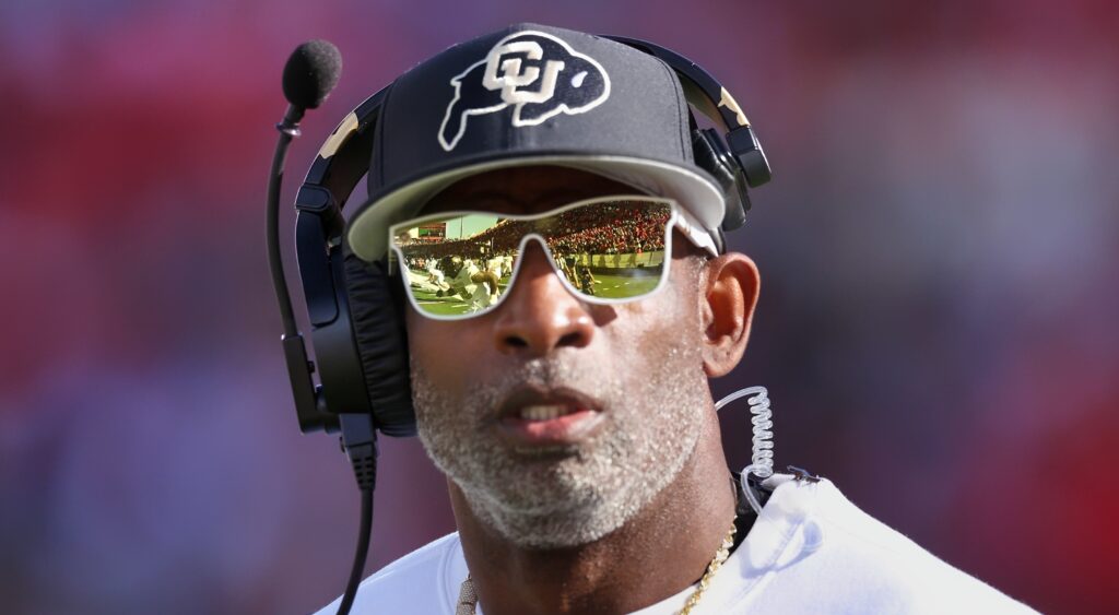 Deion Sanders with headset on