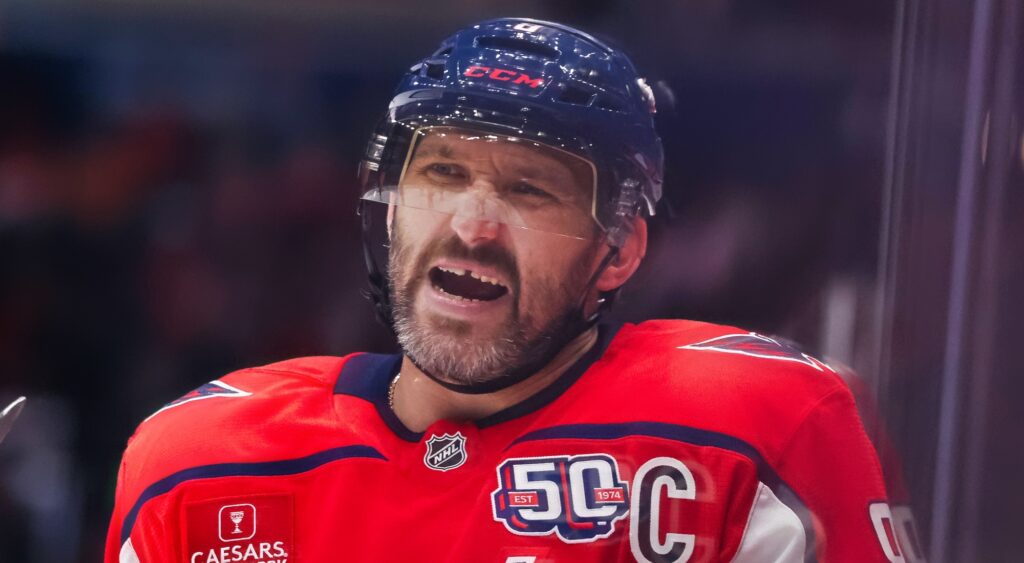 Alexander Ovechkin of Washington Capitals looking on.