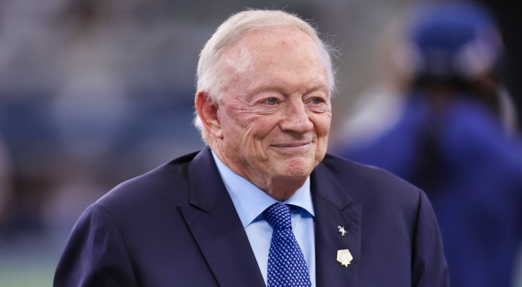 Jerry Jones smiling