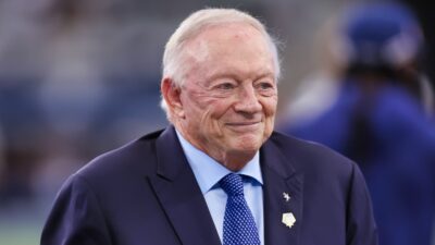 Jerry Jones smiling