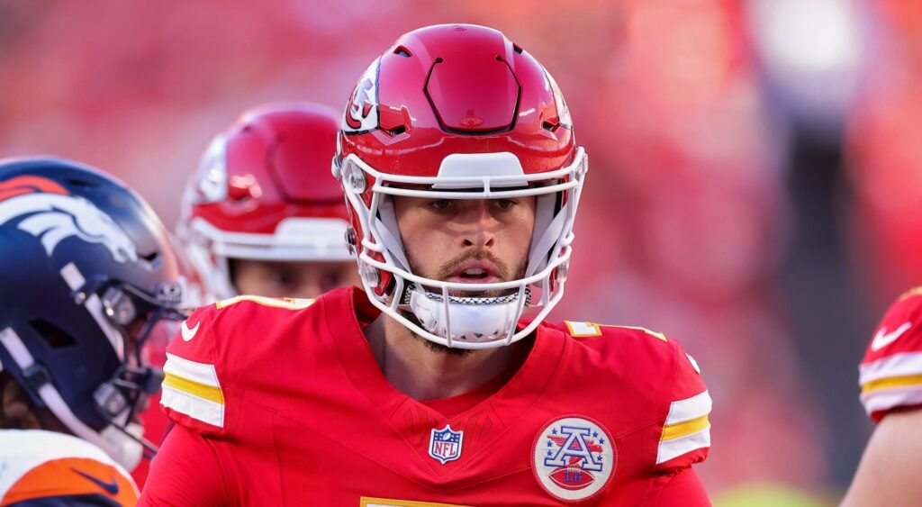 Harrison Butker of Kansas City Chiefs looking on.