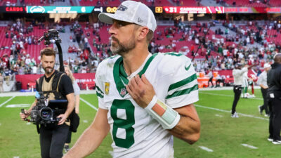 Aaron Rodgers in Jets gear