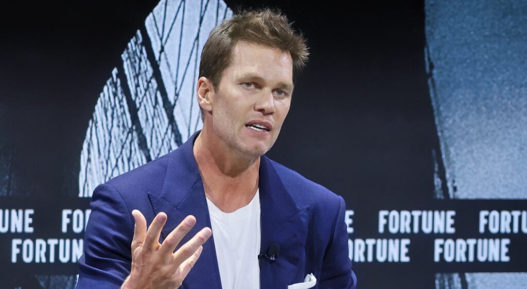 Tom Brady speaking at conference