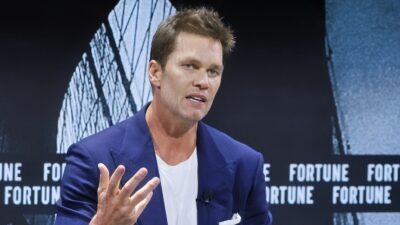 Tom Brady speaking at conference