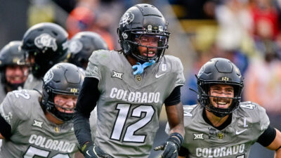 Travis Hunter with Colorado teammates