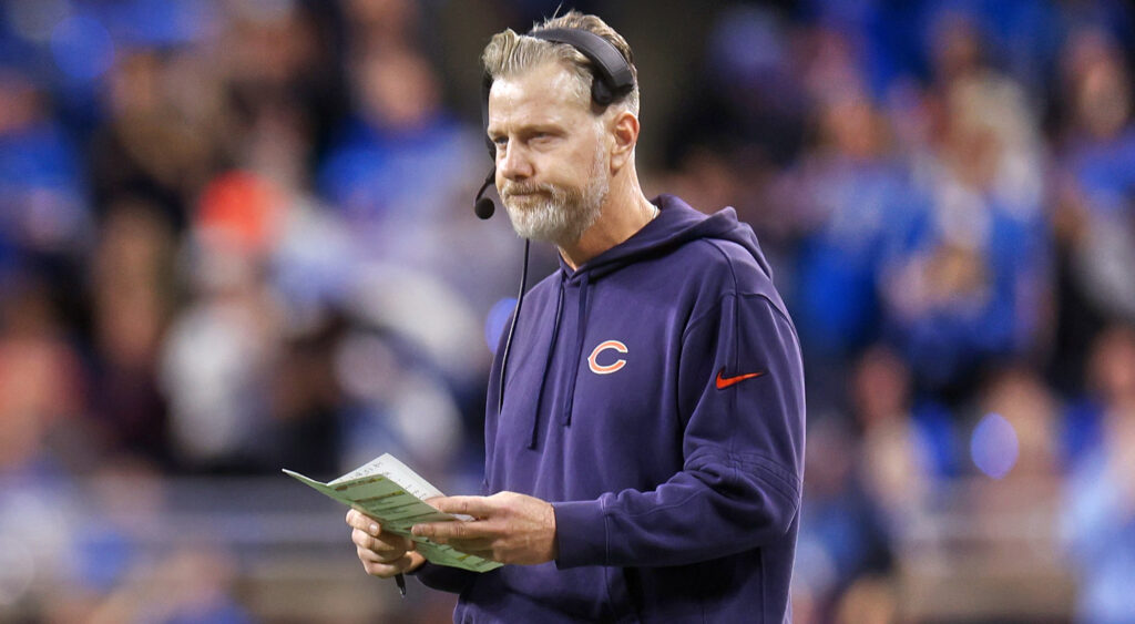 Matt Eberflus in Bears gear