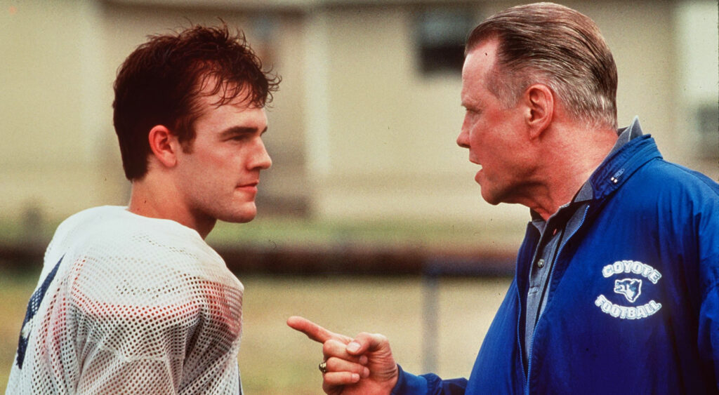 James Van Der Beek and John Voight in 'Varsity Blues' movie