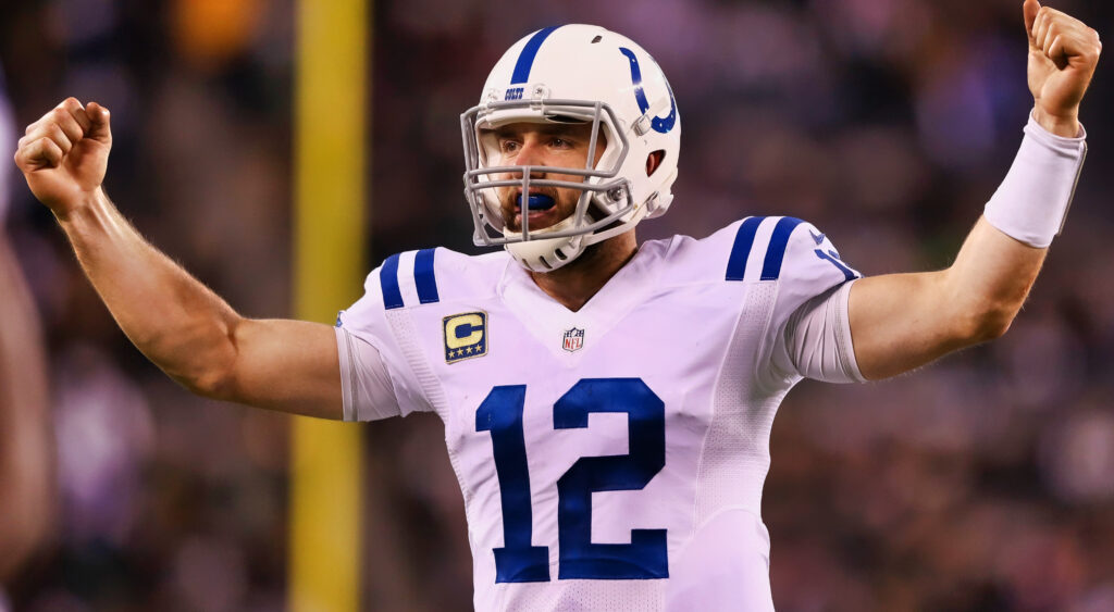 Andrew Luck in Colts uniform