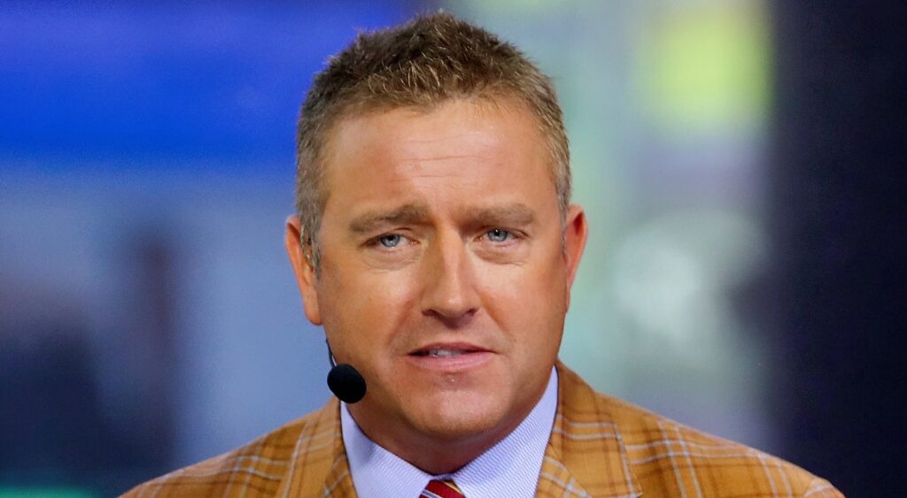 Kirk Herbstreit in suit on College Gameday