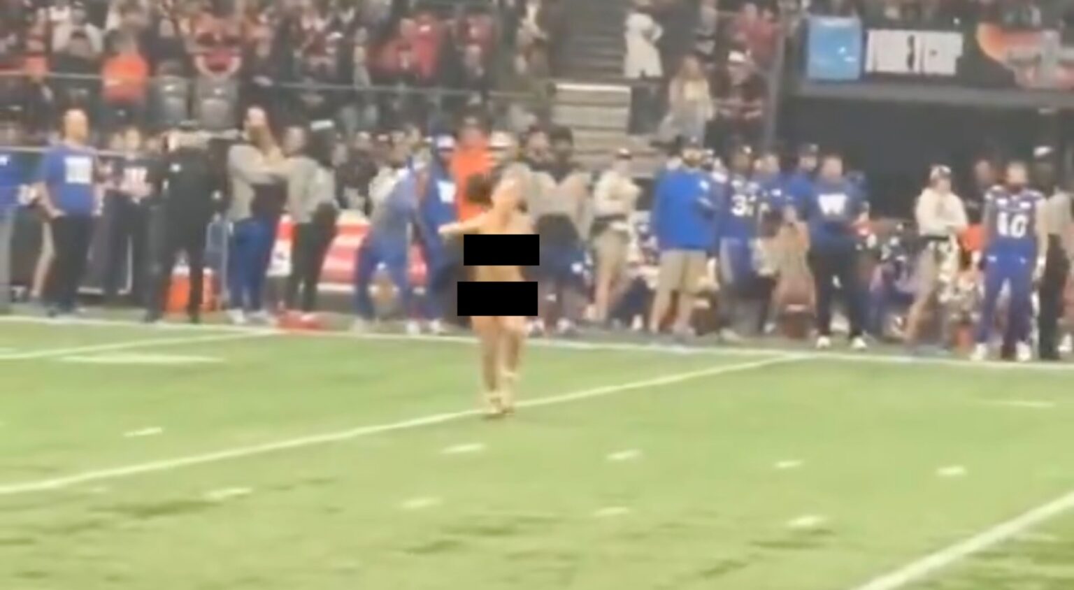 VIDEO Fully Nude Female Streaker Tries To Steal The Show During CFL’s