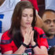 Houston Texans fan in a praying gesture