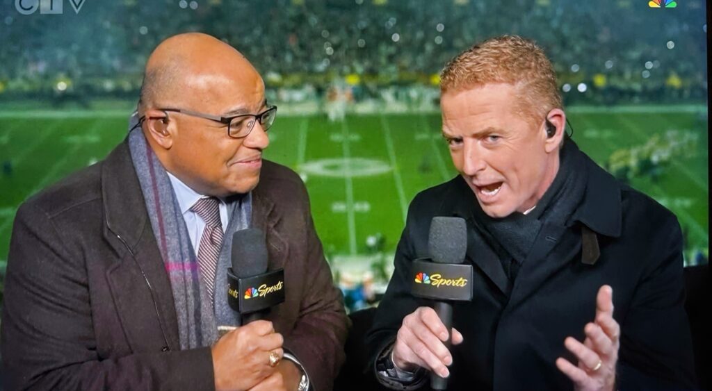 Jason Garrett in the booth for TNF.