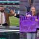 Photos of Jason Kelce and pregnant family on 'Monday Night Countdown'