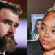 Photos of Jason Kelce and Jemele Hill