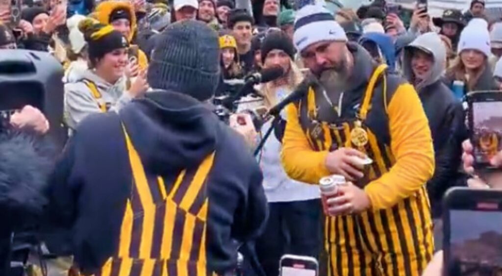 Jason Kelce at tailgate