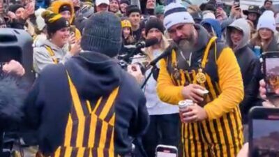 Jason Kelce at tailgate