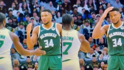 Giannis Antetokounmpo's prank on Jaylen Brown