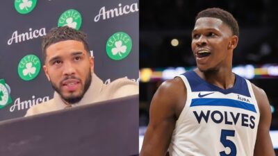 Jayson Tatum Doesn't Seem To Hold Anything Against Wolves Star Anthony Edwards' Disrespectful Comments