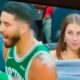 Jayson Tatum and Celtics fan staring at him