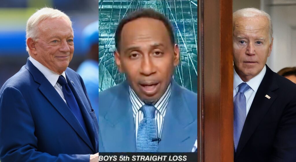 Jerry Jones, Stephen A Smith and Joe Biden