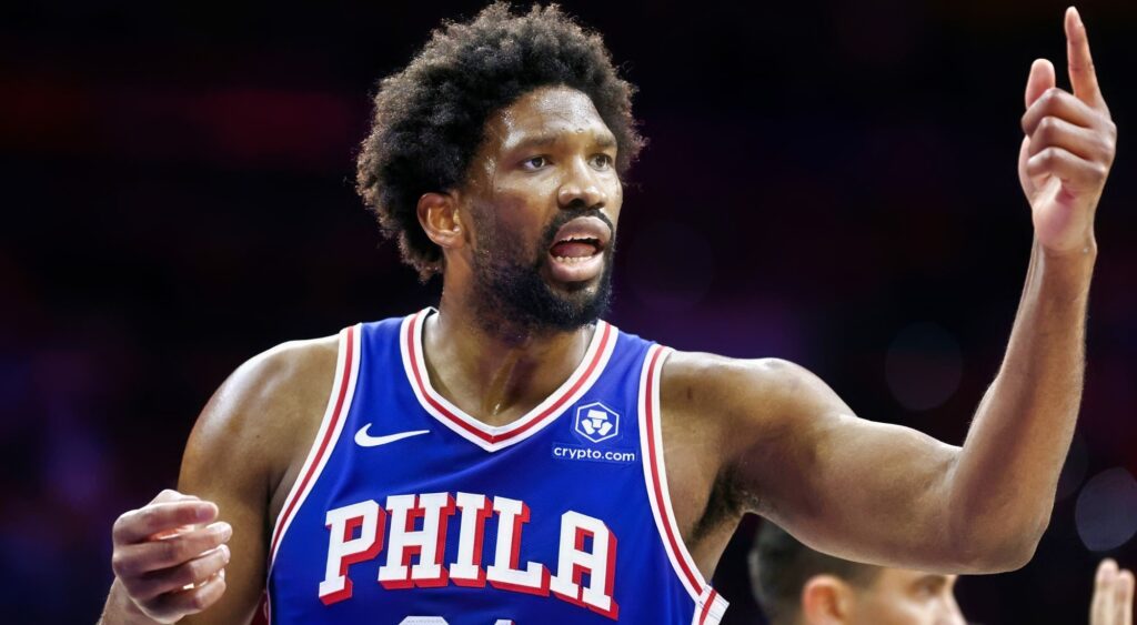 Joel Embiid addresses media about his benching