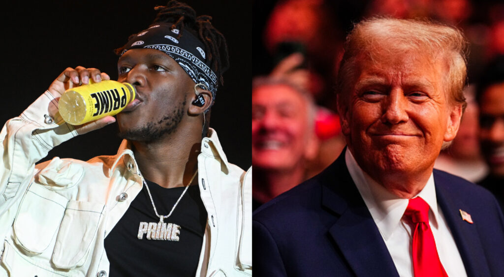 KSI reacts to Donald Trump sipping Prime