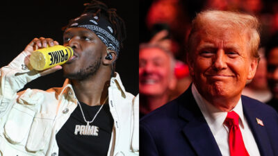 KSI reacts to Donald Trump sipping Prime