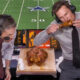 Tom Brady eating a turducken