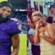 Lamar Jackson of the Baltimore Ravens and his long-term girlfriend Jaime Taylor