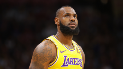 LeBron James of the Los Angeles Lakers