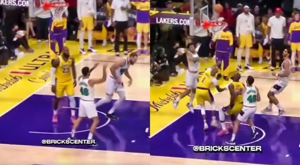 D'Angelo Russell missed a layup in the Lakers-Grizzlies game, frustrating LeBron James